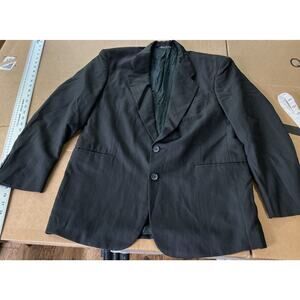 J.D. Christopher Men's Wool Black Striped Sport Coat Blazer,‎ 40R, Formal Jacket